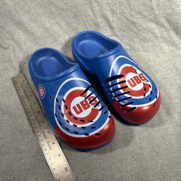 FOCO Mens MLB CUBS Team Logo Water Sandals Shoes Slipper Clogs S 7-8 - Picture 1 of 10
